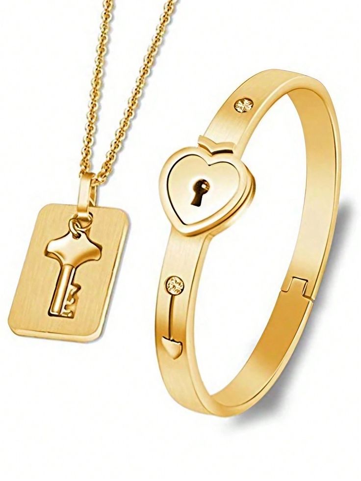 pulsera de corazon con llave